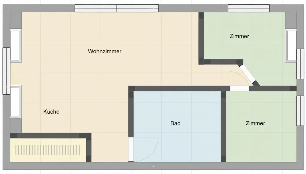 Grundriss der Wohnung